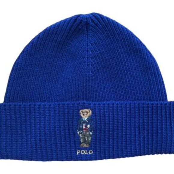 Polo Ralph Lauren Men's Skull Cap POLO BEAR Beanie NWT Navy Blue - Picture 1 of 1